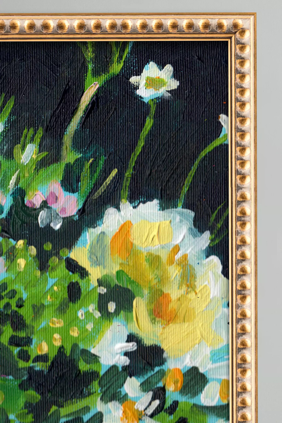 arte de pared con flores