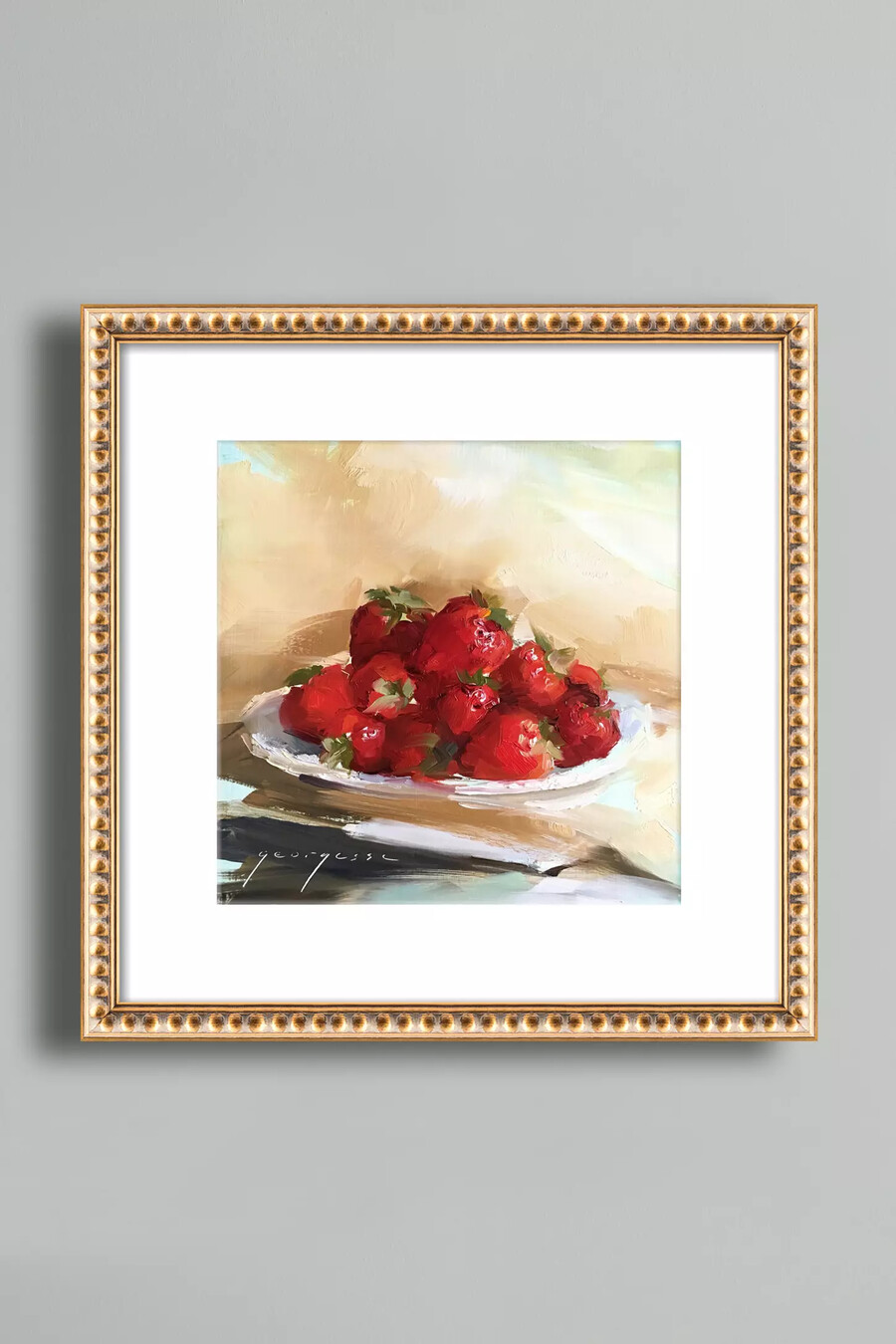 arte mural de fresas de verano
