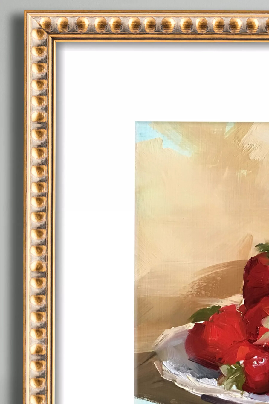 arte mural de fresas de verano