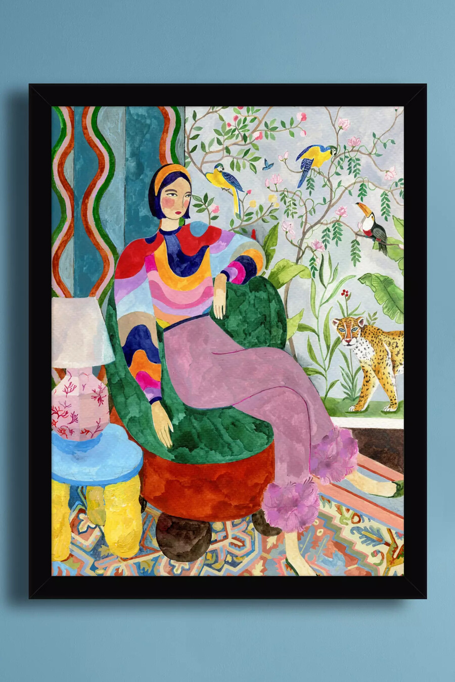 mujer sentada 2 de sharan ranshi wall art