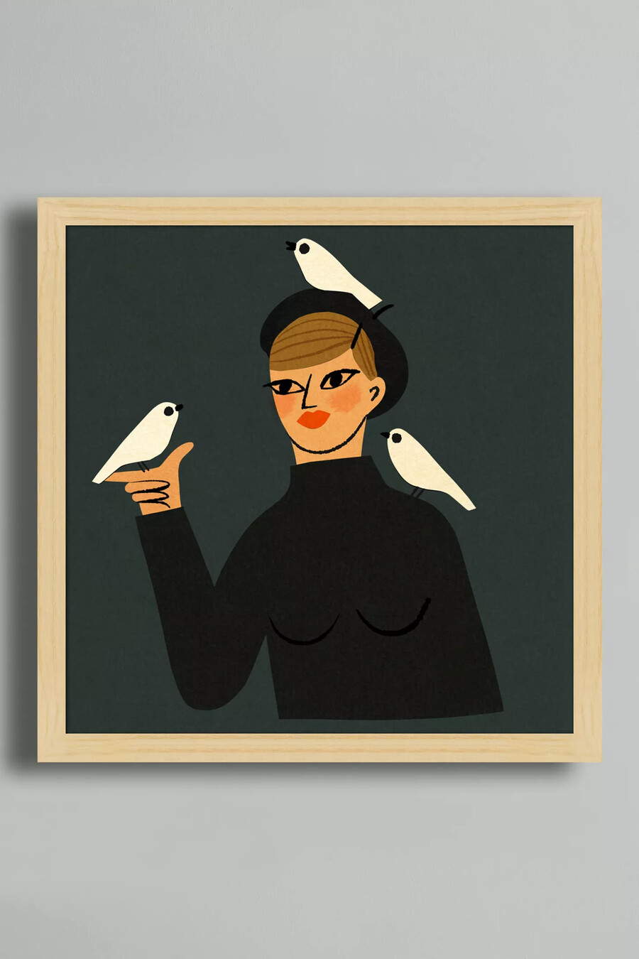 los pájaros de clare owen wall art