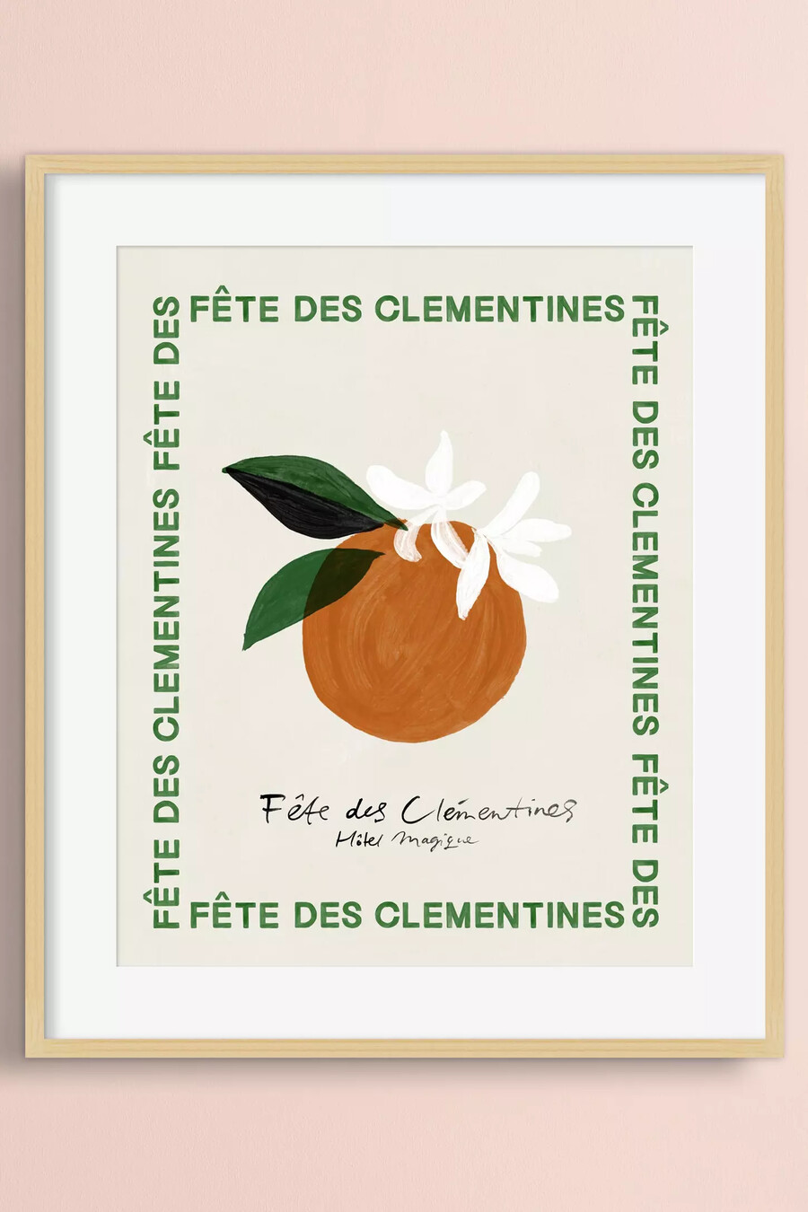 arte de pared enmarcado fête des clementines