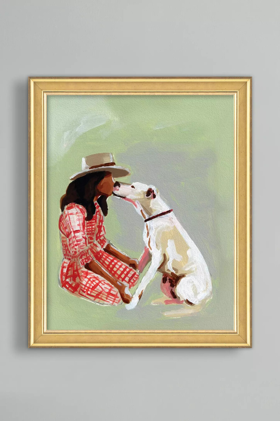 arte de pared enmarcado con besos de cachorro