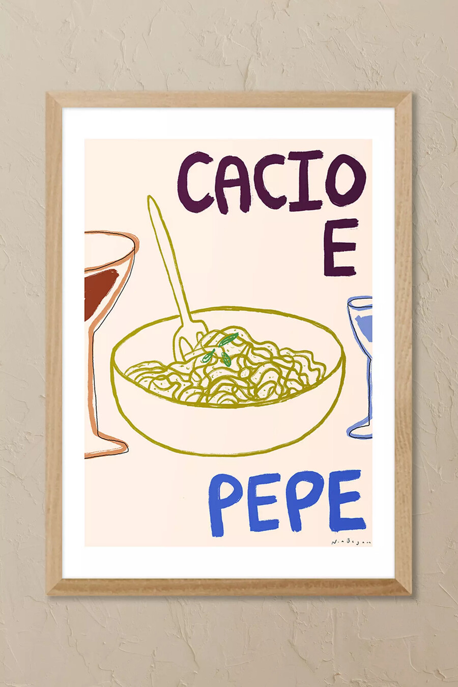 east end prints cacio e pepe arte de pared enmarcado