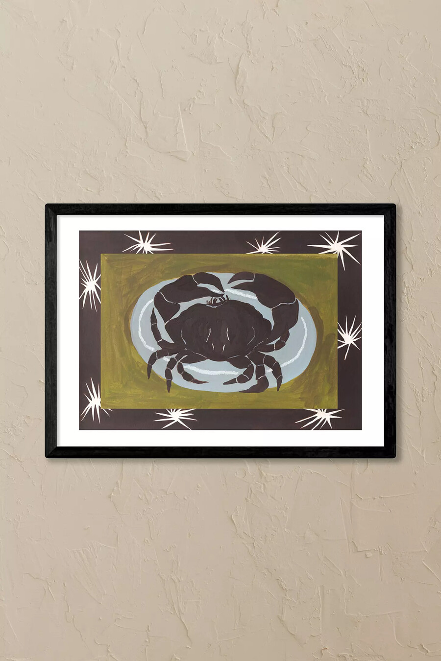 arte de pared enmarcado con el signo zodiacal cáncer de east end prints