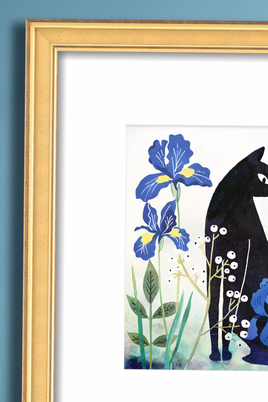 arte de pared de gato negro