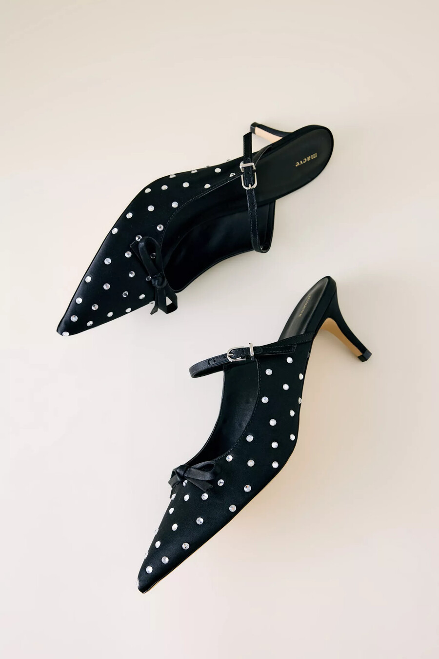 mules de tacón bajo con lazo maeve