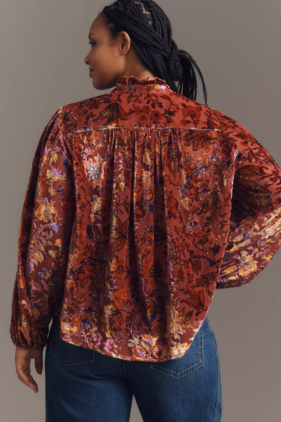 blusa transparente estampada estela edición burnout