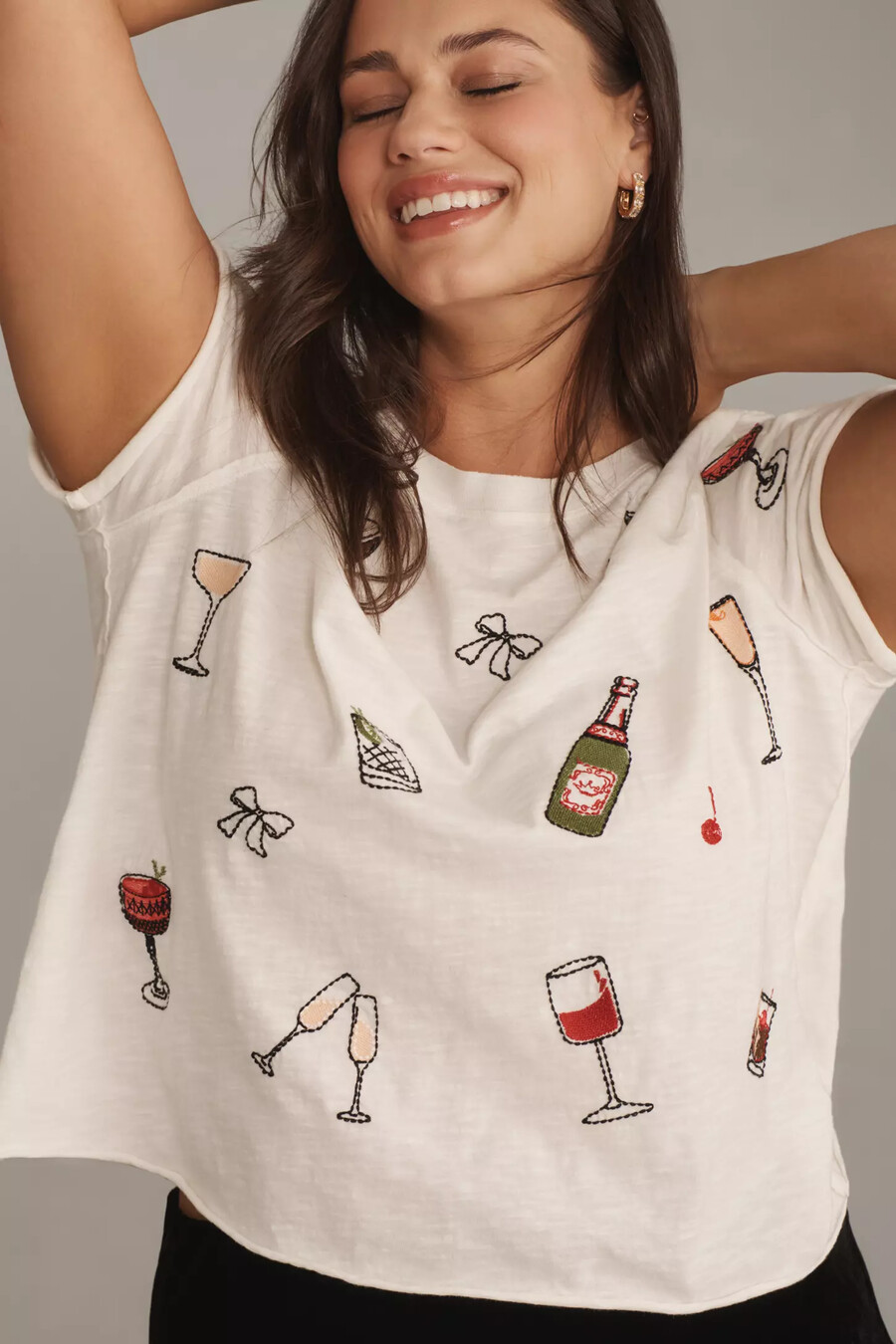 la camiseta caitlin boxy de maeve edición bordada