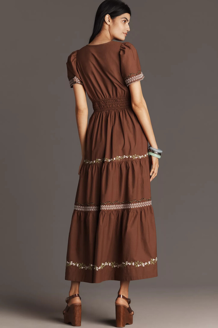 el vestido largo bordado somerset