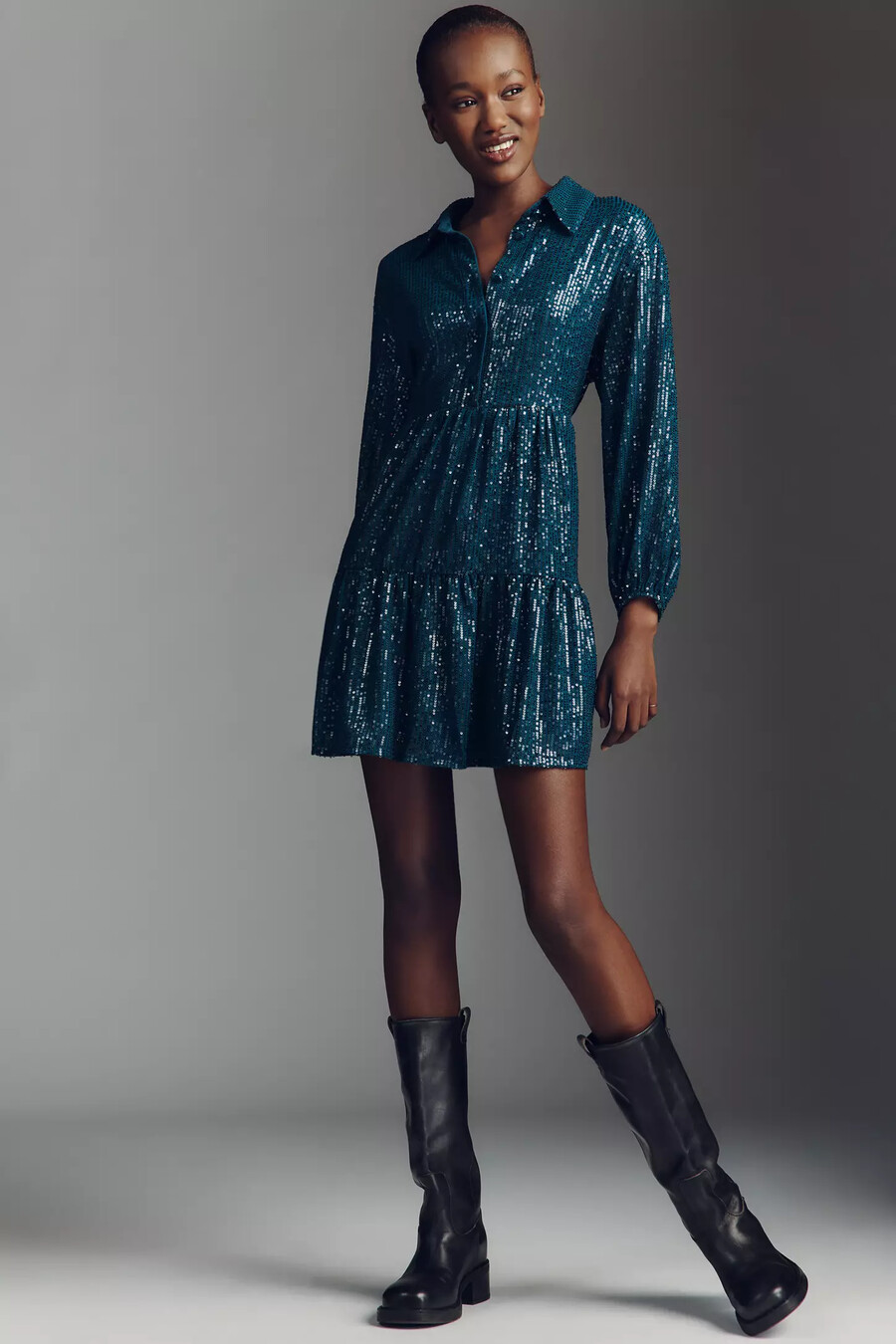 el minivestido camisero escalonado bettina de maeve
