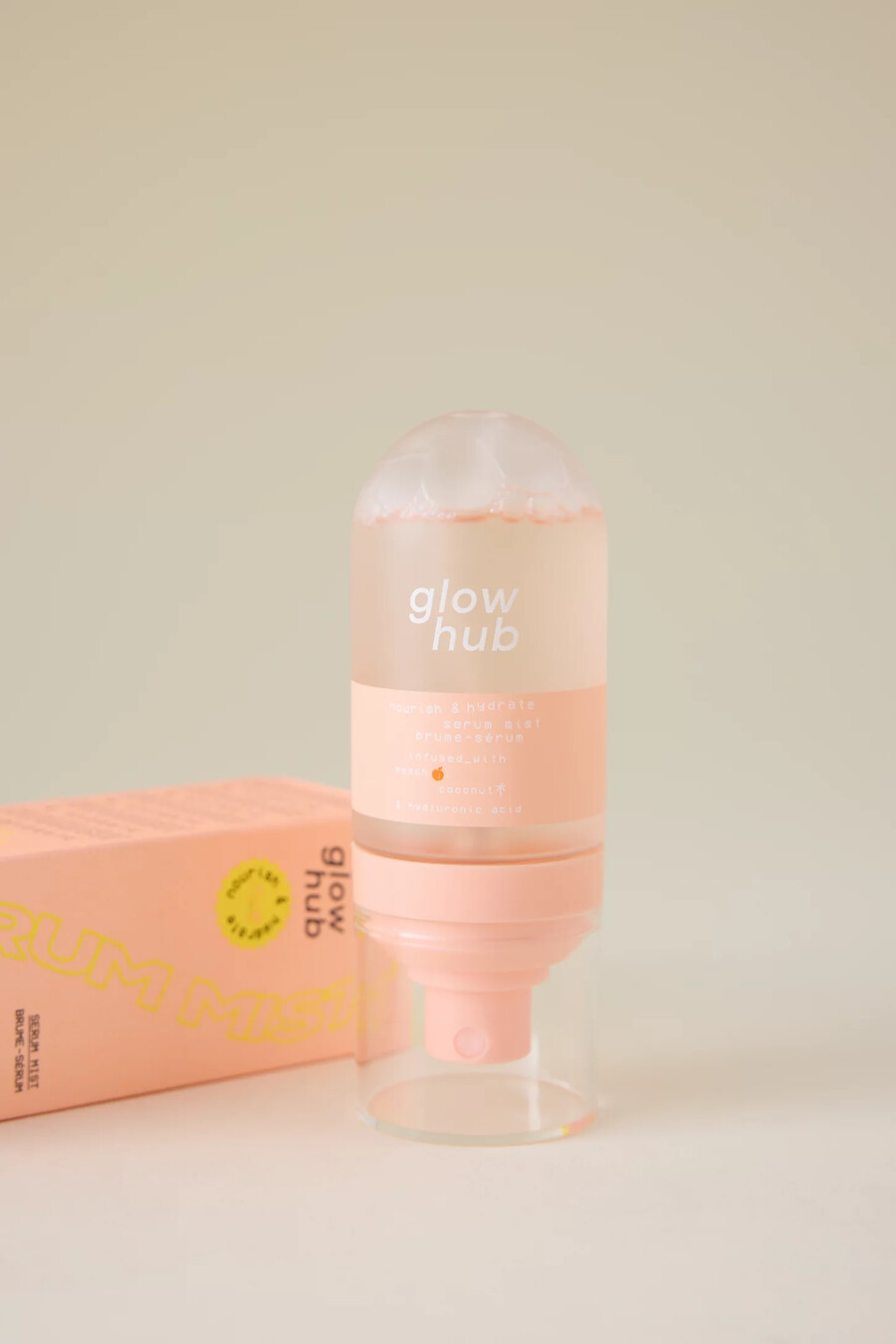 bruma de suero nutritivo e hidratante glow hub
