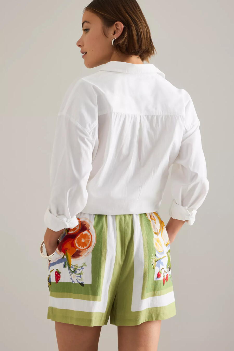 pantalones cortos con cordón de mezcla de lino seafolly riviera coast