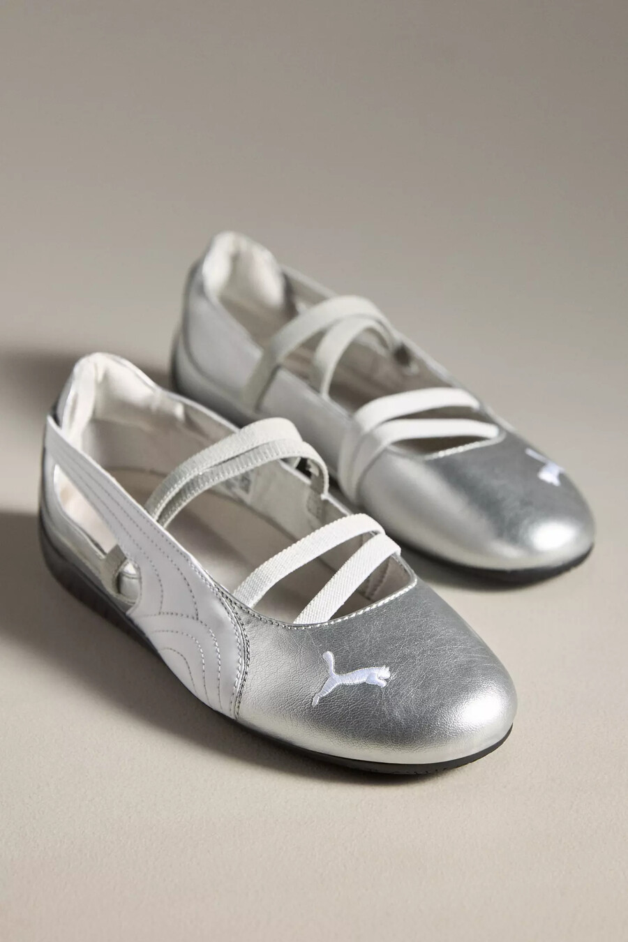 puma speedcat ballet flats metálicos