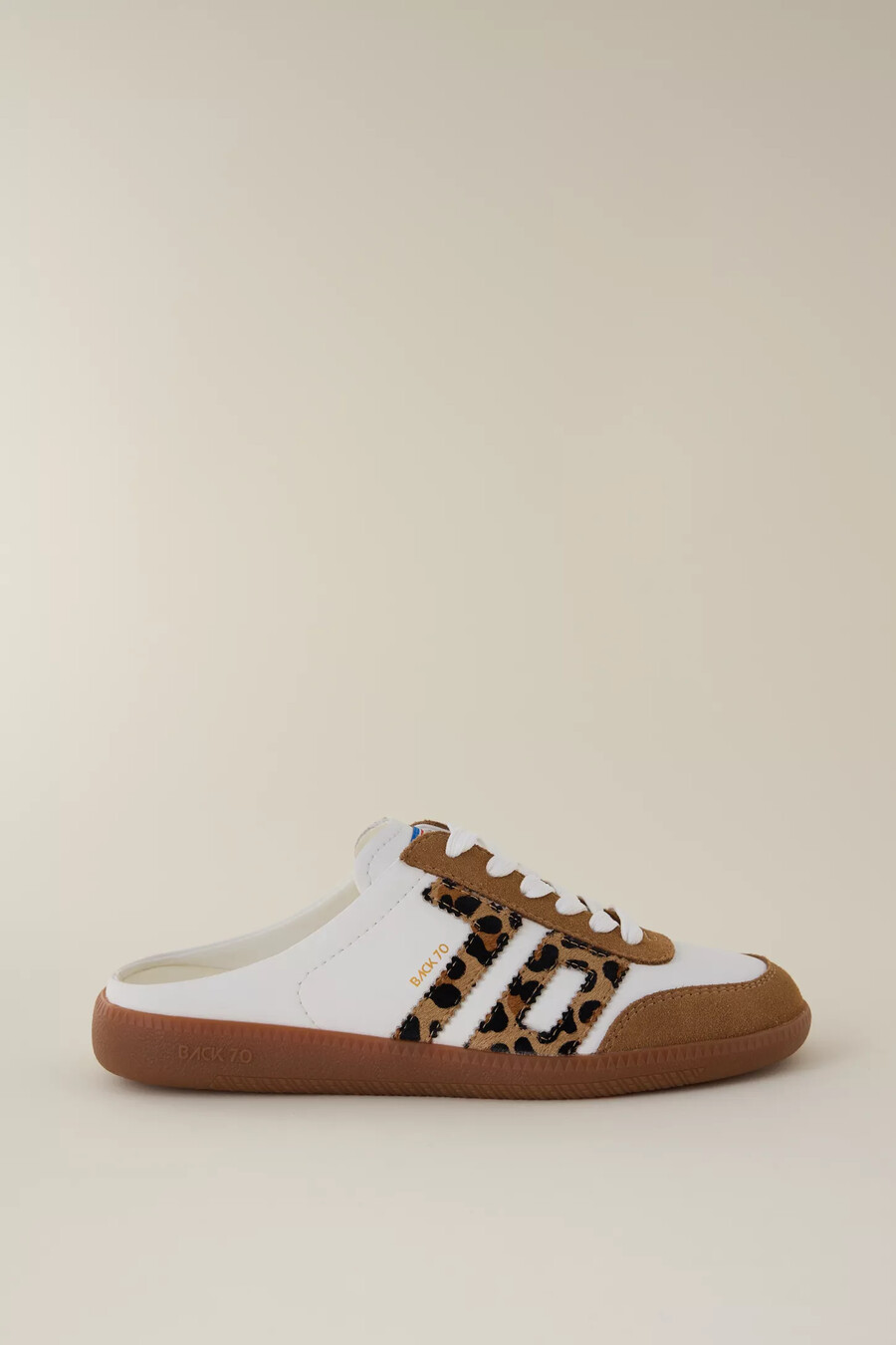zapatillas tipo mule sin espalda con estampado de leopardo back 70