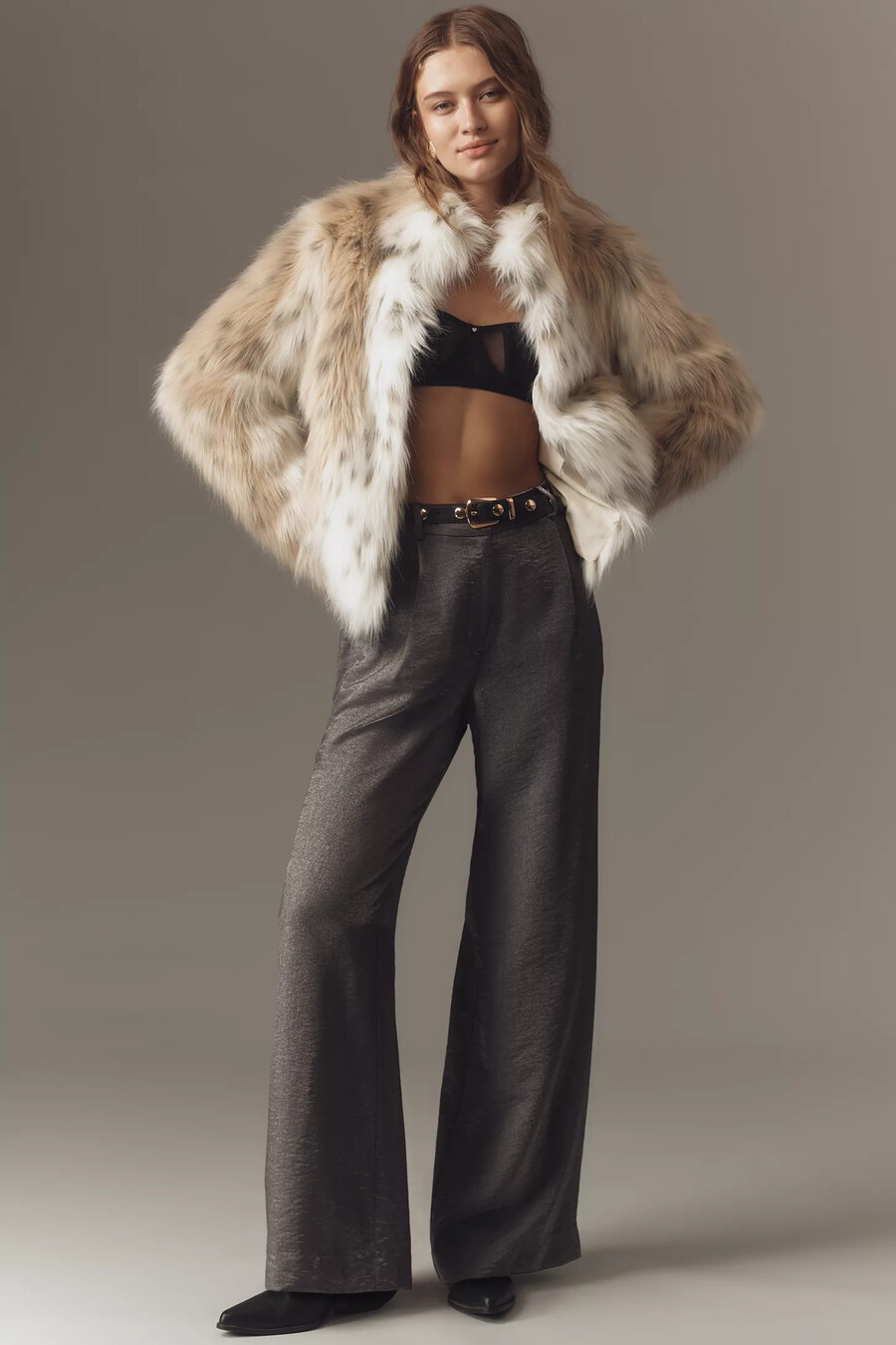 pantalones anchos brillantes maeve