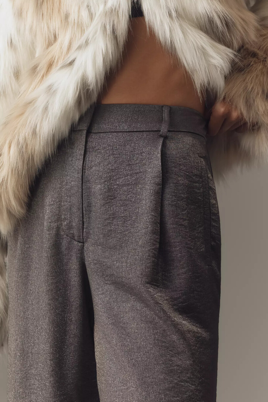 pantalones anchos brillantes maeve