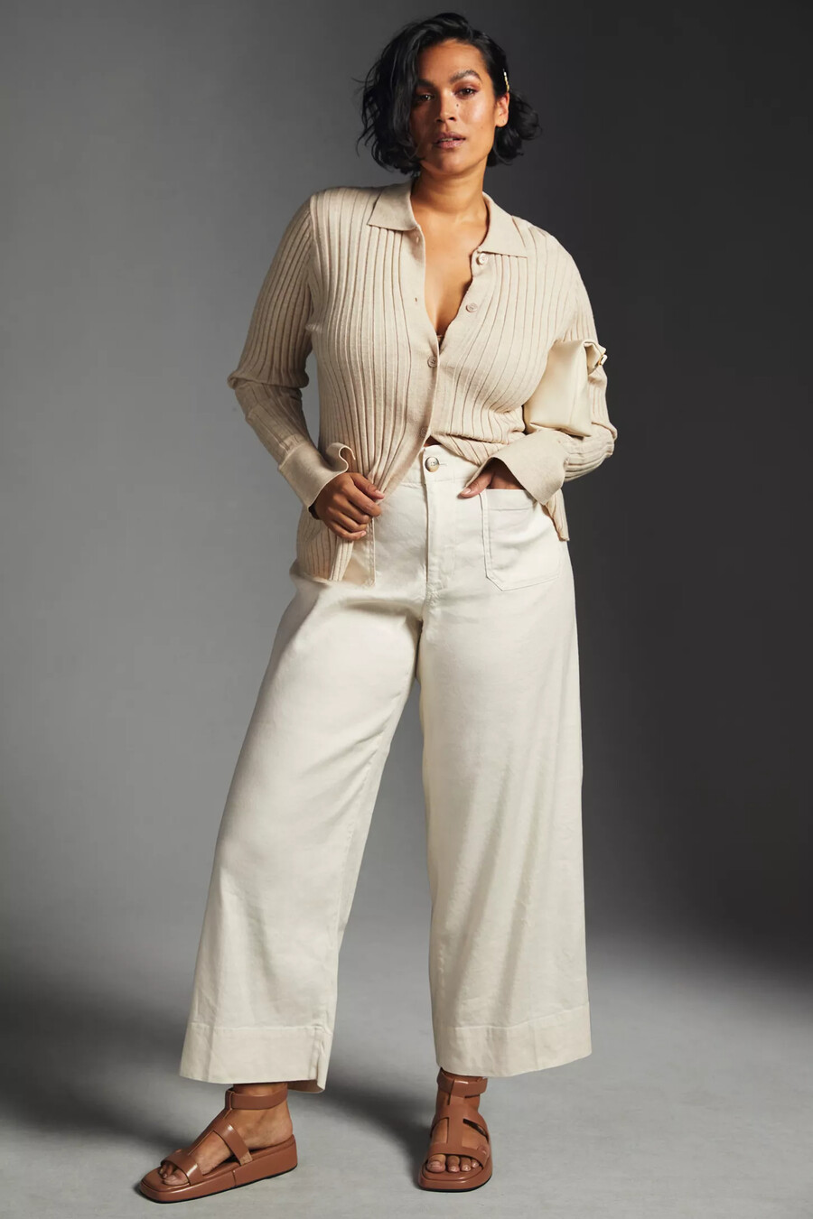 pantalones anchos y tobilleros colette de maeve edición de lino