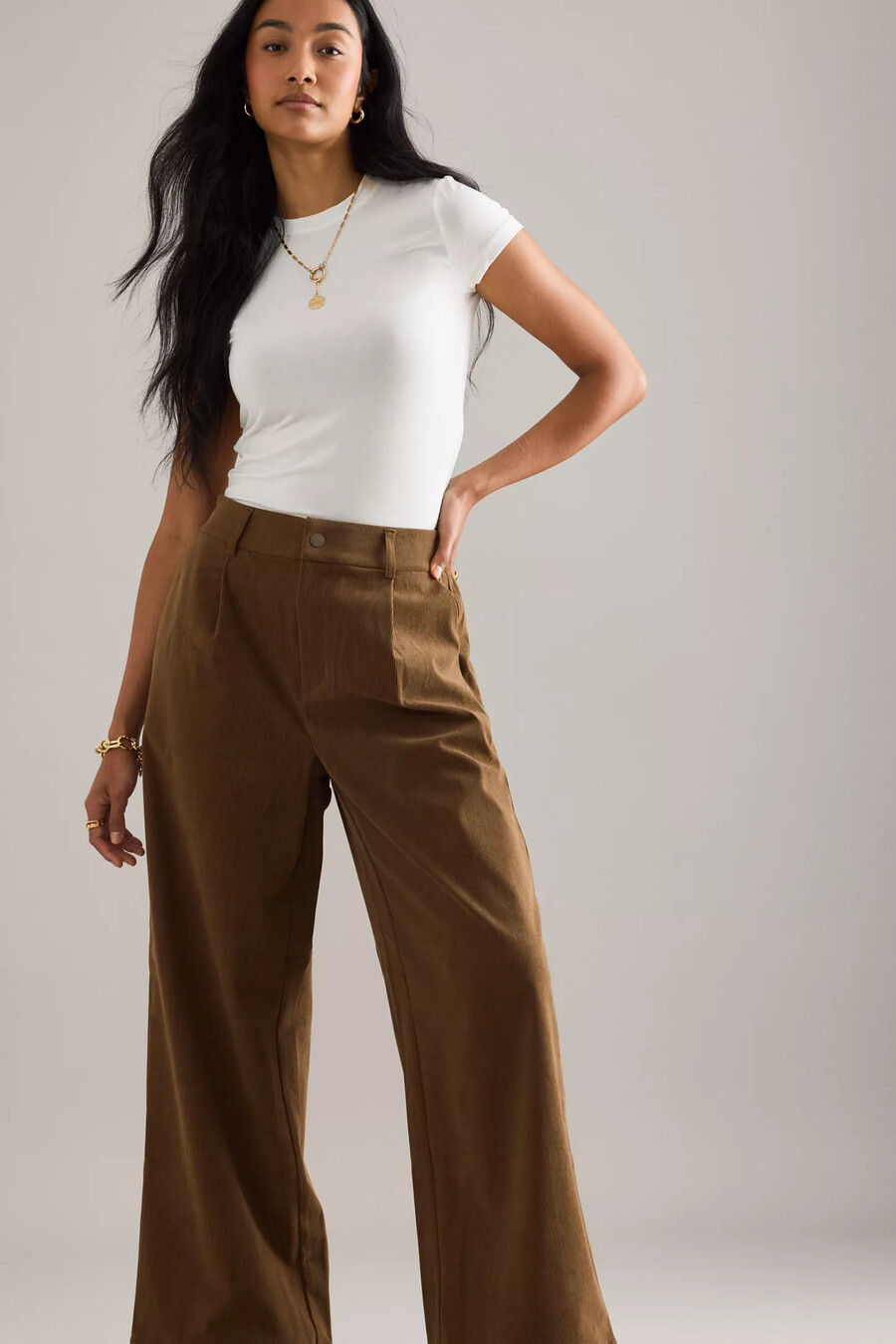 pantalones anchos de pana varley rocio