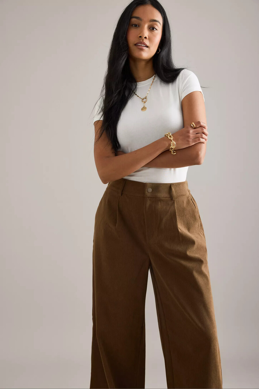 pantalones anchos de pana varley rocio