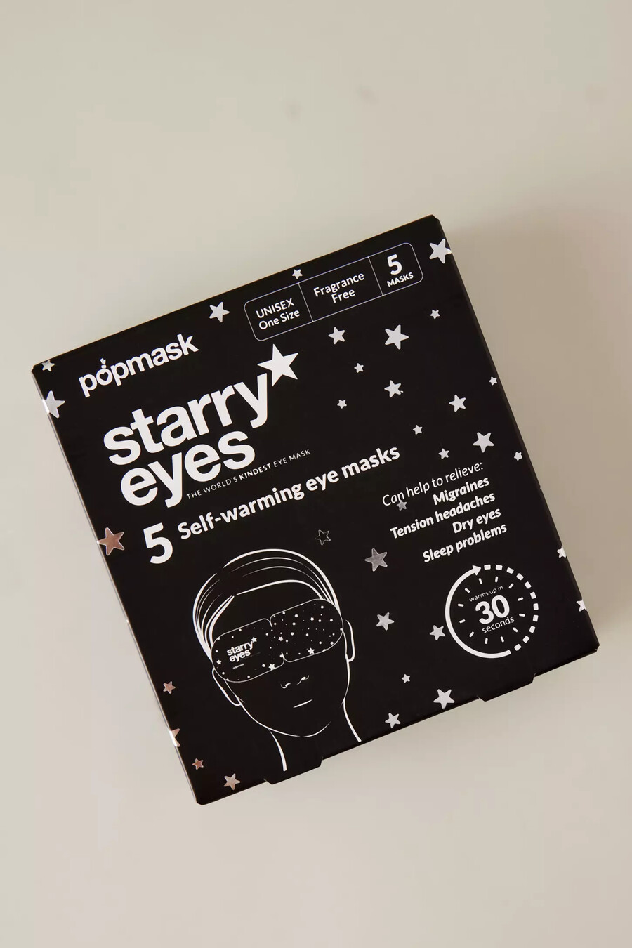 mascarilla para ojos autocalentable popmask starry eyes